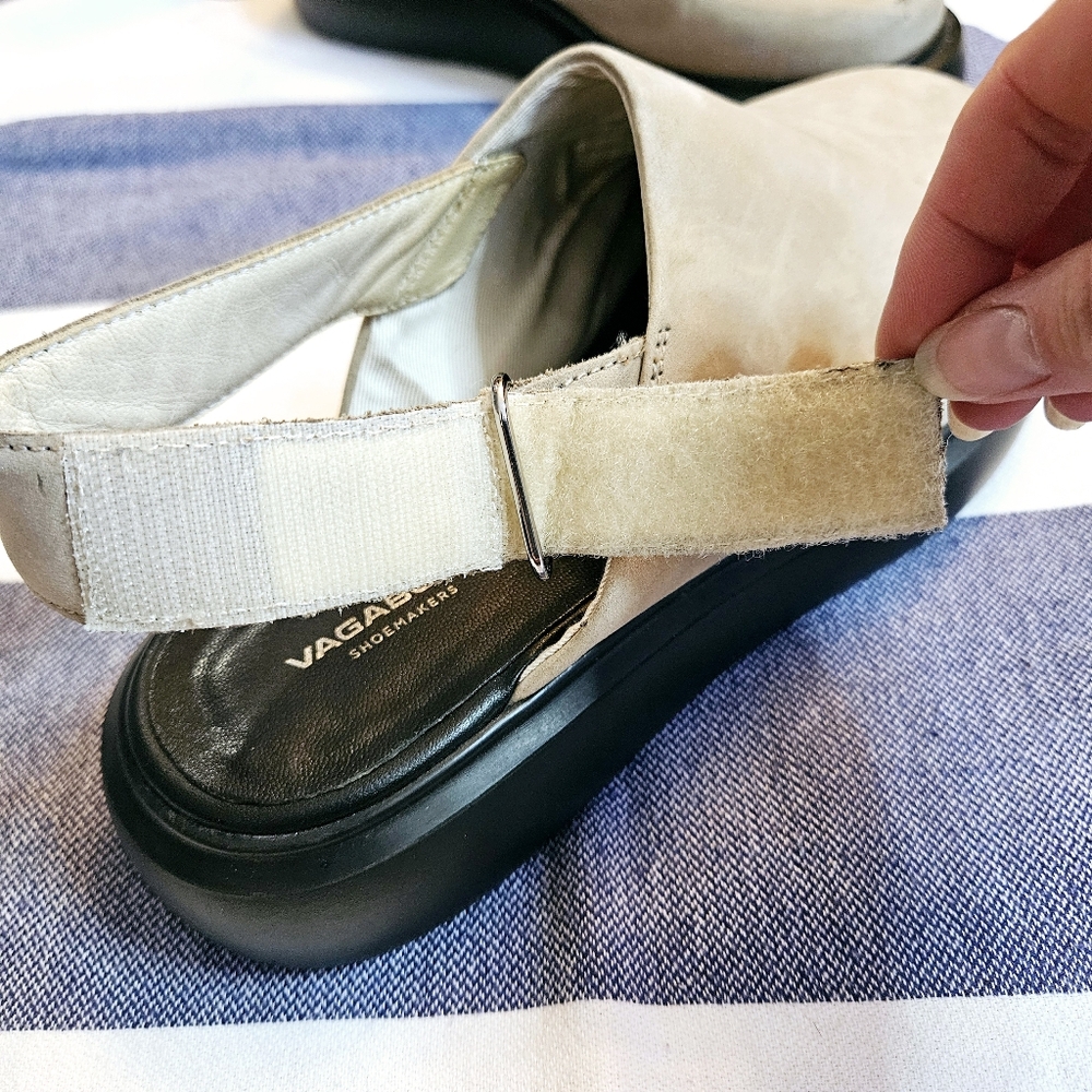 Vagabond Beige Suede Slingback Clogs - Picture 6 of 12